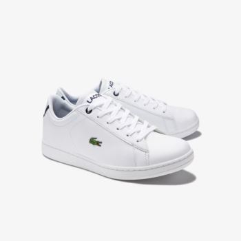 Lacoste Carnaby Evo Mesh-lined Tonal Synthetic Sneakers Dětské - Tenisky Bílé / Tmavě Blankyt | CZ-V